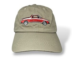 SUBARU Brat Khaki Tan 6 Panel‎ Hat Adjustable Buckle RARE